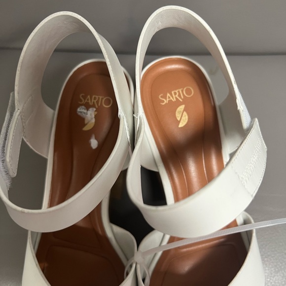 Franco Sarto white platform sandals size 8 - Picture 3 of 4